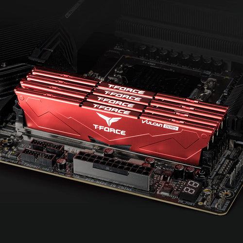 TEAMGROUP T-Force Vulcan DDR5 Ram 32GB Kit (2x16GB) 5600MHz (PC5-44800) CL36 Desktop Memory Module Ram (Red) for 600 Series Chipset - FLRD532G5600HC36BDC01