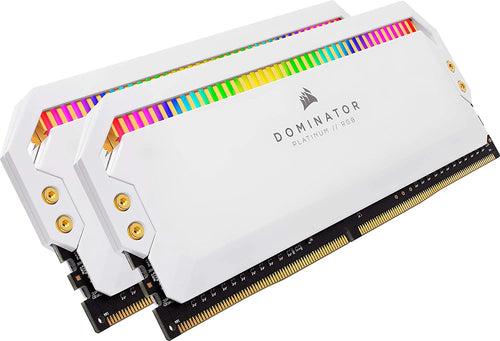 Corsair Dominator Platinum RGB DDR4 32GB (2x16GB) 3600MHz C18 Desktop Memory (12 Ultra-Bright CAPELLIX RGB LEDs, Patented CORSAIR DHX Cooling, Wide Compatibility, Intel XMP 2.0) White