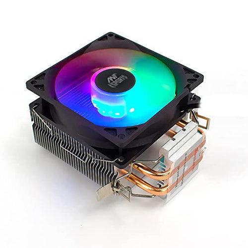 Ant Esports ICE-C200 CPU Cooler/CPU Fan with Rainbow LED Fan | Support - Intel LGA1150, LGA1151, LGA1155, LGA1156, LGA1200, LGA1700 & AMD FM1, FM2, AM2, AM3, AM4