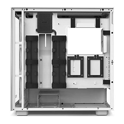 NZXT H7 Elite ATX Mid-Tower Computer Case/ Gaming Cabinet - White | Support - Mini-ITX, Micro-ATX, ATX, and EATX | Pre-Installed 3 x 140 mm RGB Front Fans and 1 x 140 mm Rear Fan - CM-H71EW-01