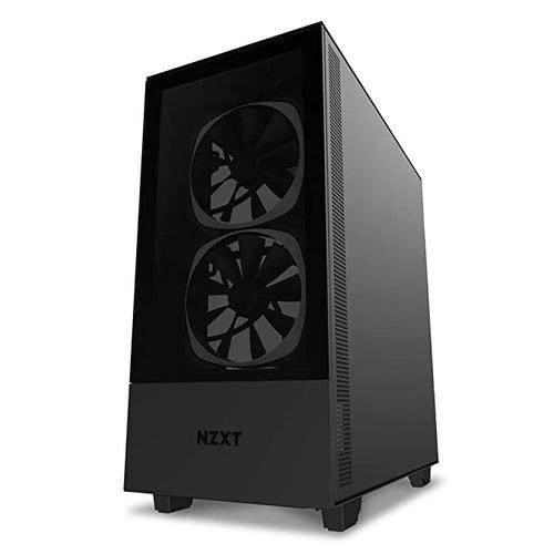 Nzxt H510 Elite Mid-Tower ATX Tempered Glass Computer Cabinet/Gaming Case Black USB Type-C Port Vertical GPU Mount with 3x140mm and 1x120mm Fan