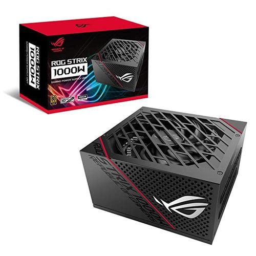 ASUS ROG Strix 1000W Gold PSU, Power Supply (ROG heatsinks, Axial-tech Fan Design, Dual Ball Fan Bearings, 0dB Technology, 80 Plus Gold Certification, Fully Modular Cables, 10-Year Warranty) (90YE00A5-B0NA00)