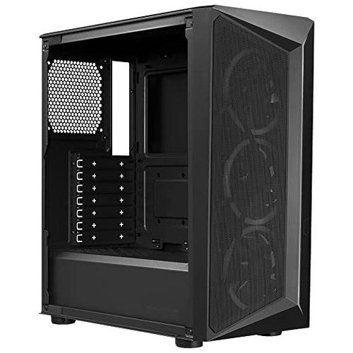 Cooler Master CMP510 Case - Mesh Intakes, ARGB Edge Strip, Ventilated PSU Shroud & 350mm GPU Clearance, Black, ATX (CP510-KGNN-S00)