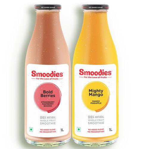 Mango & Strawberry Smoothie Pack, 1 Litre (Pack of 2)