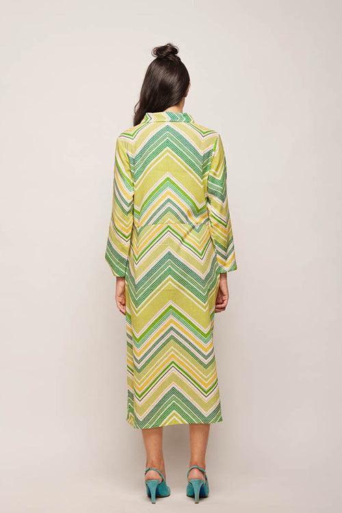 Dots Chevron Dress