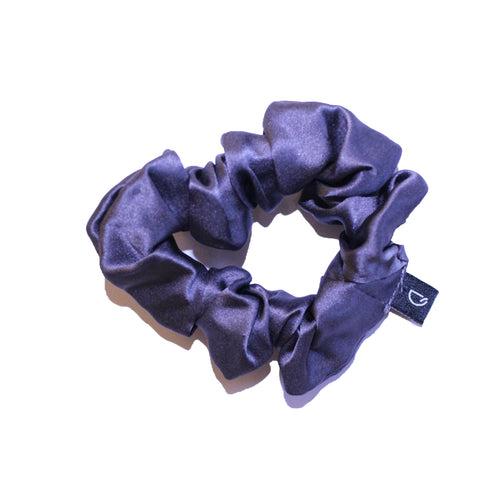 Charcoal Grey Pure Silk Scrunchies (Set of three)