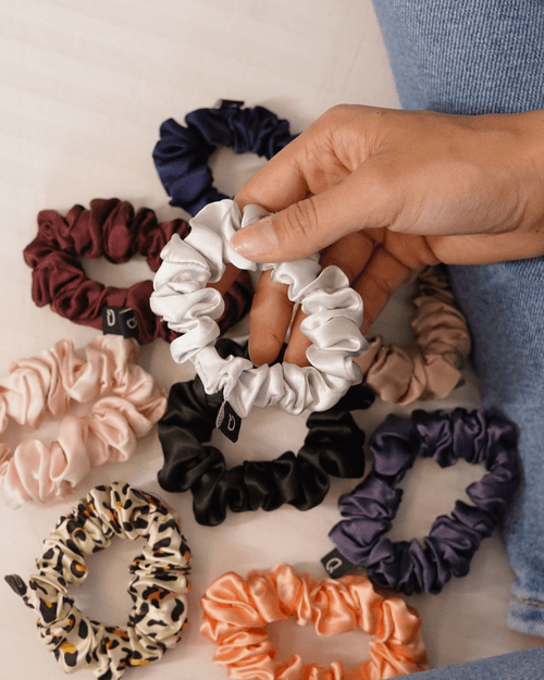 Pure Silk Scrunchies Assorted Collection (Set of nine)