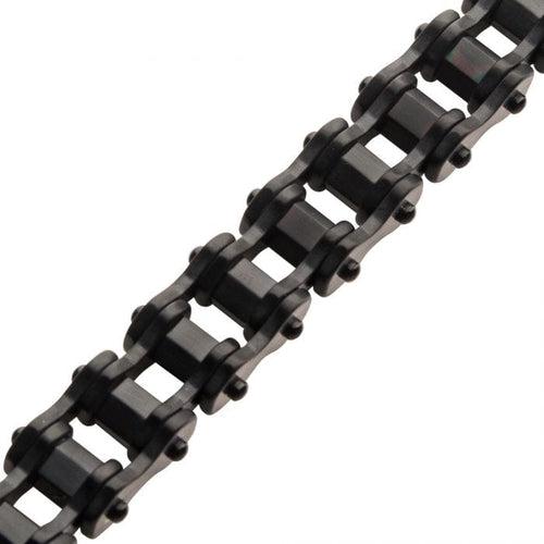 Black Stainless Steel Bike Chain Bracelet