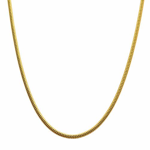 18K Gold Plated Stainless Steel 3mm Rattail Chain