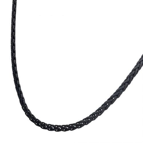 Black Stainless Steel 5mm Matte Finish Spiga Chain