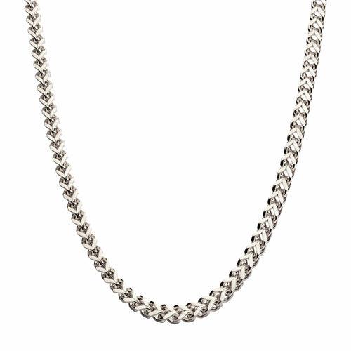 Silver Tone Stainless Steel 4mm Franco Chain