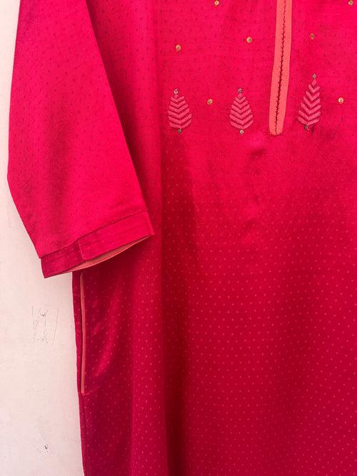 Mashru embroidered kurta