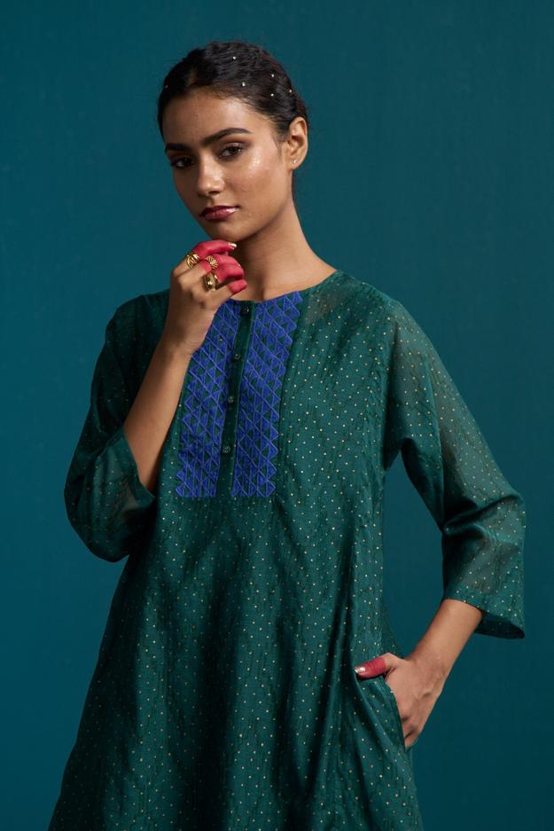 Zameen Applique printed kurta