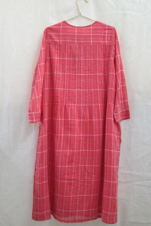 Cotton Gauze Button-down dress Candy Plaid