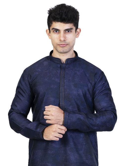 Midnight Blue Printed Kurta Set