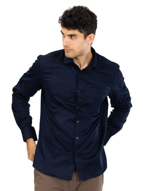 Deep Sea Serenade Satin Stretch Shirt