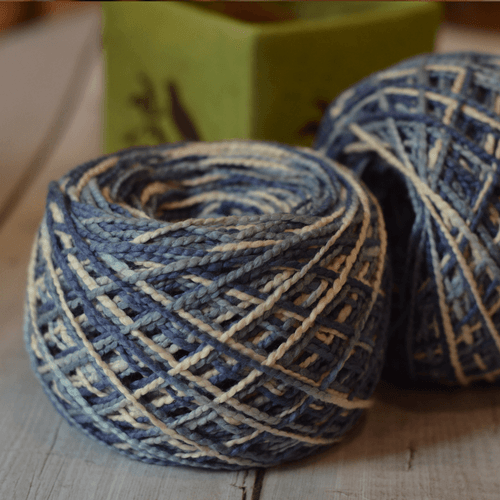 Indigo cotton knitting yarn 8ply/DK