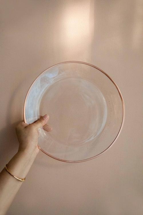 Copper Rim Glass Plates