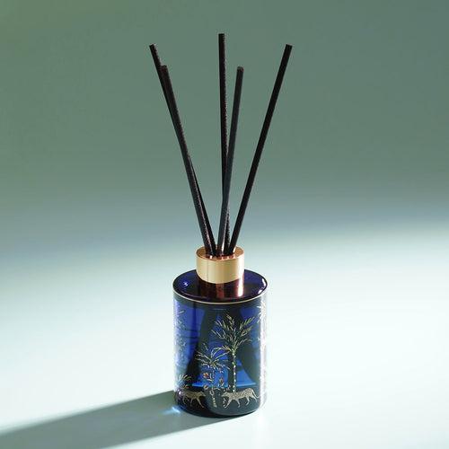 Navy Blue Palmas Del Mar Printed Glass Diffuser