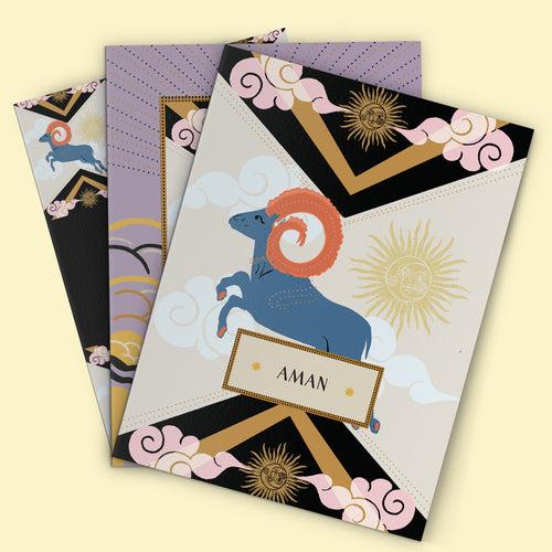 Aries Zodiac Personalised Folder