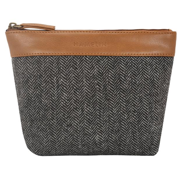 Essentials Travel Pouch (Grey Herringbone)