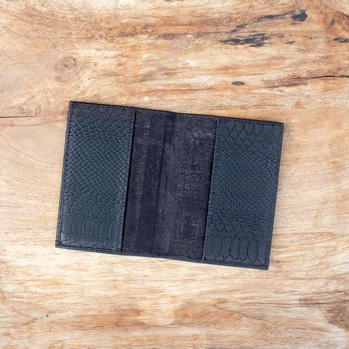 The Passport Holder (Black Croc)