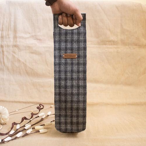 Kade Wine bag (Tweed - Pebble Check Twill)