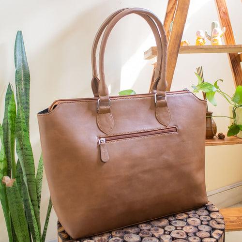 Essentials - Peanut Brown Tote Bag for Women