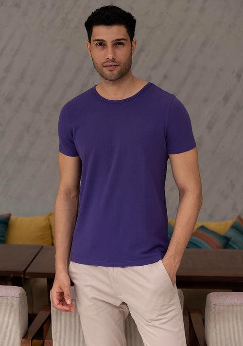 Piqué T-Shirt in Deep Wisteria