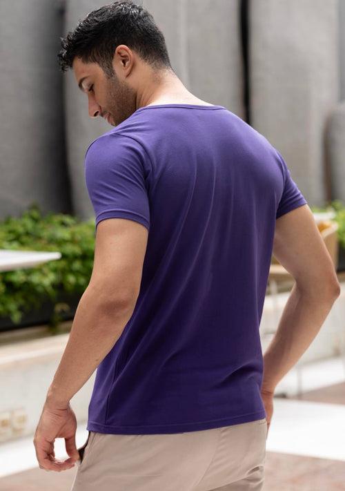 Piqué T-Shirt in Deep Wisteria