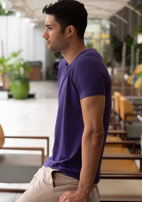 Piqué T-Shirt in Deep Wisteria