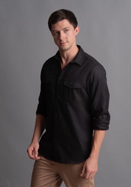 The Utility Shirt in Black