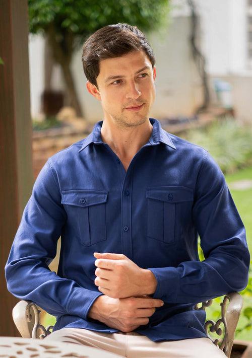 The Utility Shirt in Classic Blue