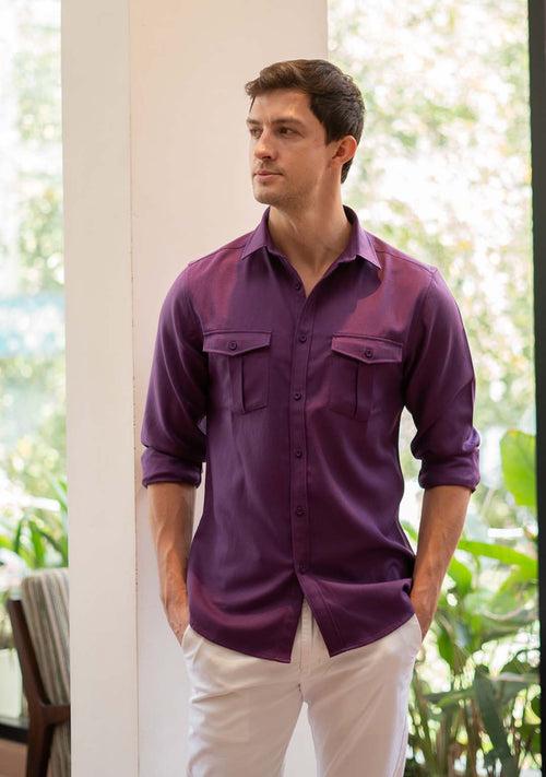 The Utility Shirt in Logan Berry