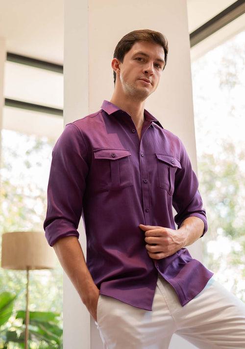 The Utility Shirt in Logan Berry