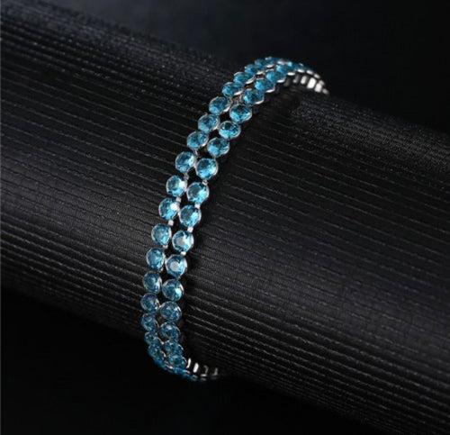 Petit Double Stone Bracelet Powder Blue