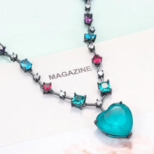 Hues Of Love Statement Stone Necklace