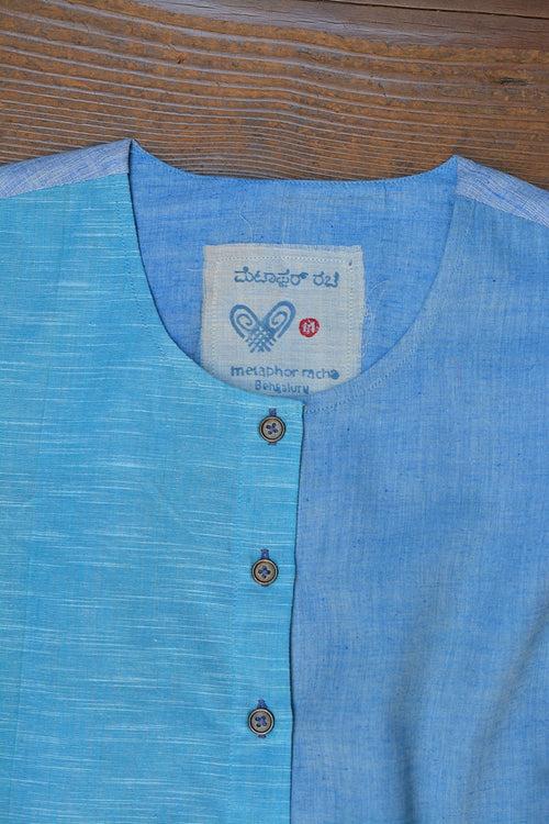 Blue Upcycled Tunic in Size 'M'