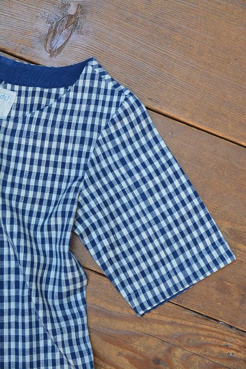 Indigo Checks Bias-Cut Dress in Size 'S'