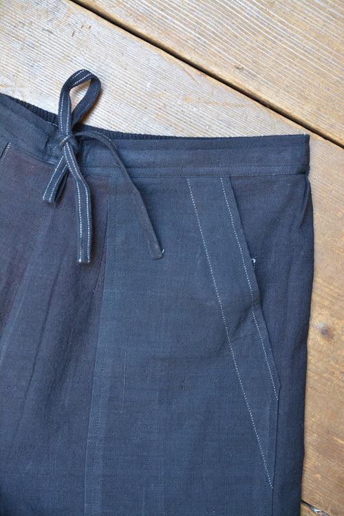 Textile-Dyed Black Straight Pants in Size 'S'