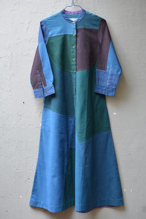 Upcycled Blue Dress in Size 'S'