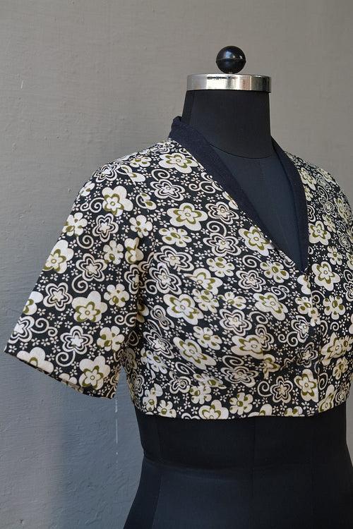 Cotton Blouse with Collar: Printed