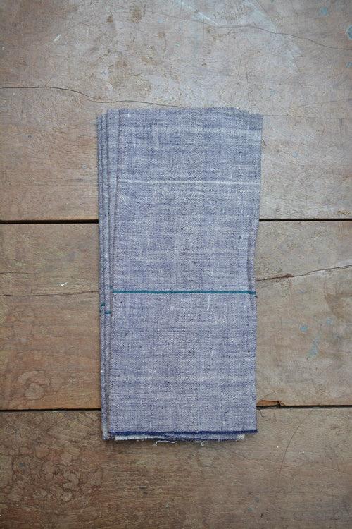 Blue Chambray Cotton Handkerchief.