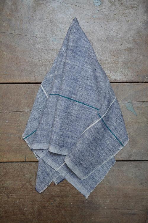 Blue Chambray Cotton Handkerchief.