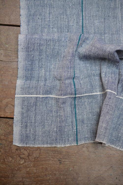 Blue Chambray Cotton Handkerchief.