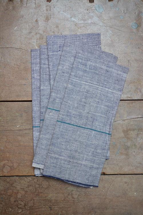 Blue Chambray Cotton Handkerchief.