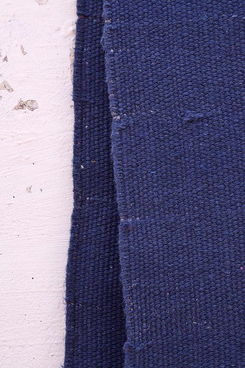 Handwoven Cotton Dhurrie - Symphony Blue.