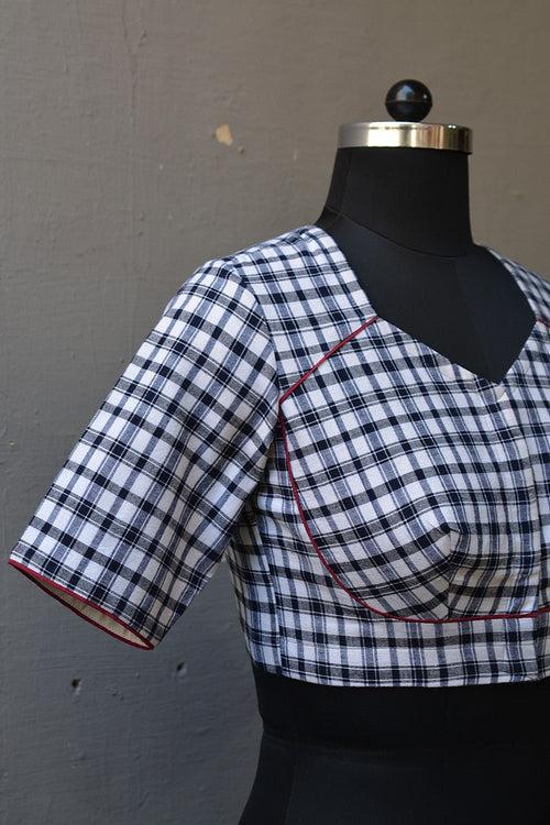 Katori Saree Blouse - Checks