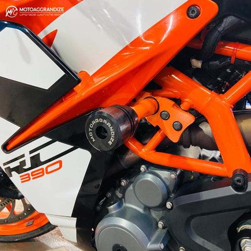 Motoaggrandize Frame sliders/ Crash Protectors for KTM RC 125 | 200 | 250 | 390