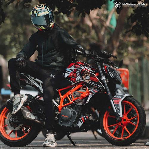 KTM Duke 125/ 200/ 250/ 390 Combo | Frame Sliders, Compact Tail Tidy, Radiator Guard, Fork Sliders, Handlebar Raisers 1-inch